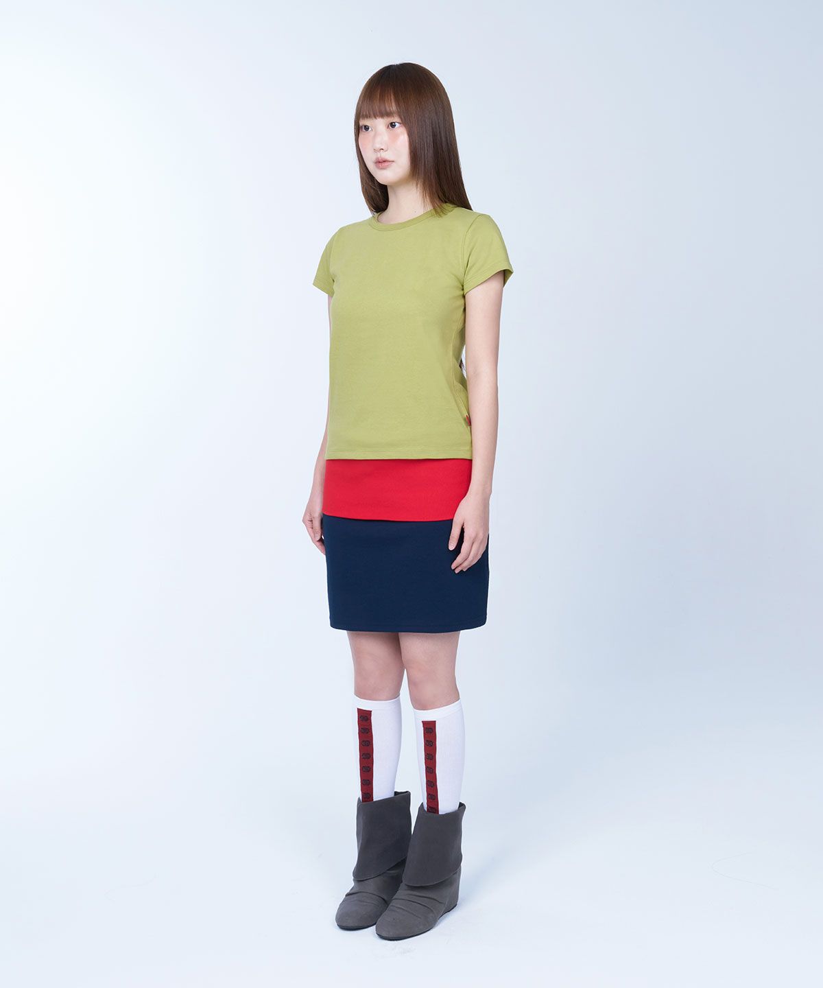 라이라이(LYELYE) Basic slim top (olive)