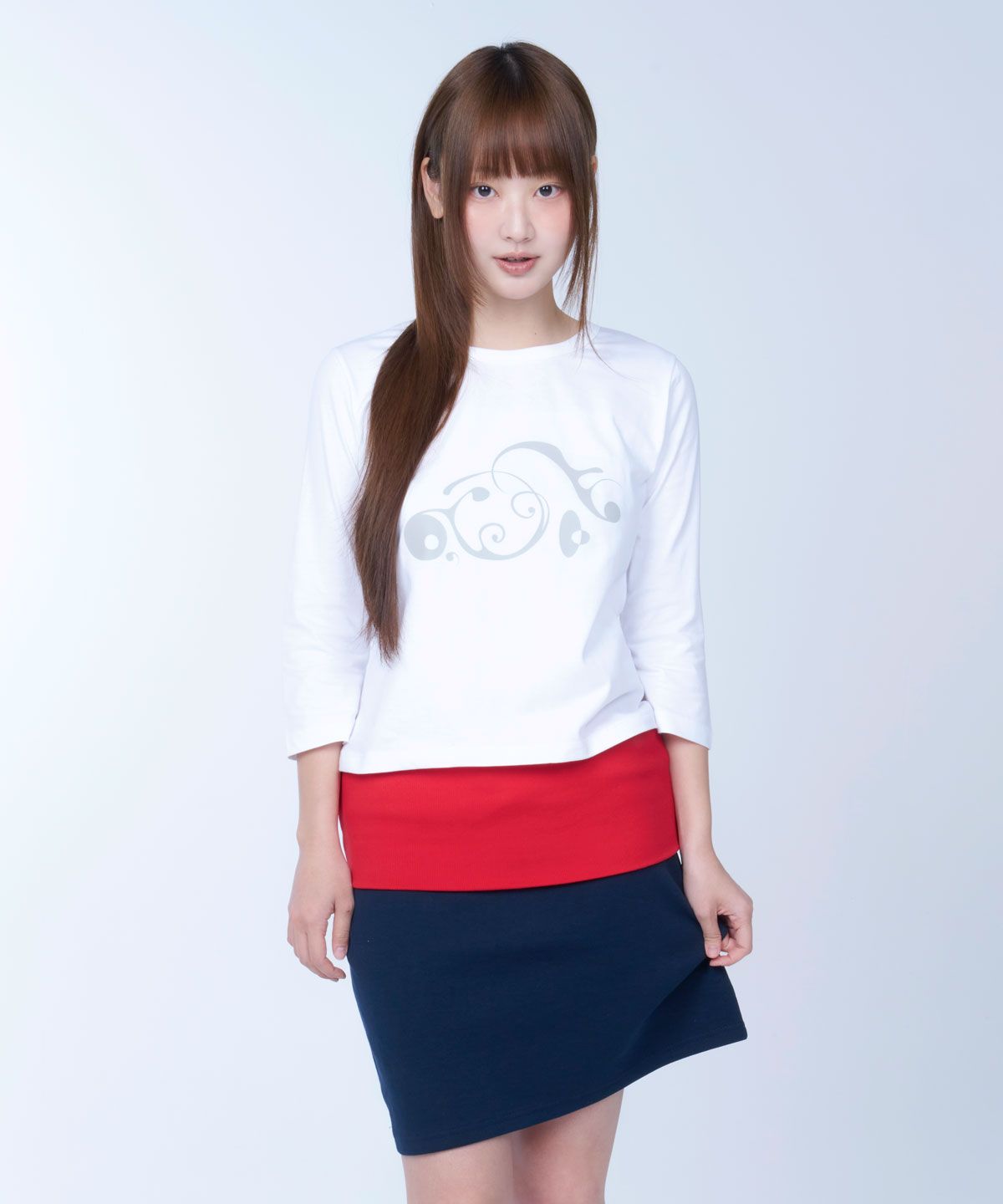 라이라이(LYELYE) Drift flow 3/4 sleeve tee (white)