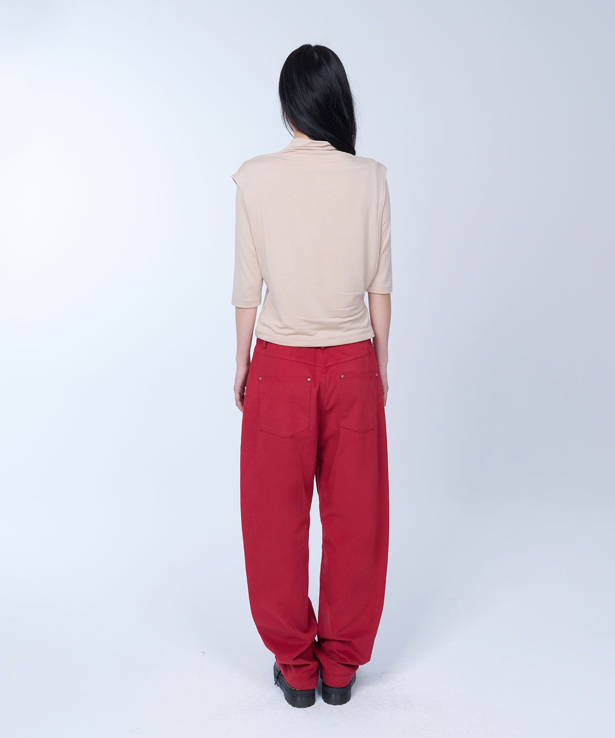 라이라이(LYELYE) Layered vest half sleeve tee (beige)