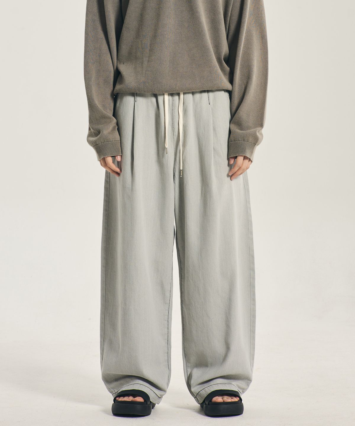 리플라이퍼키(REFLYPERKY) LX8408 린넨라이크 이지밴딩 릴렉스데님 (CLOUD)