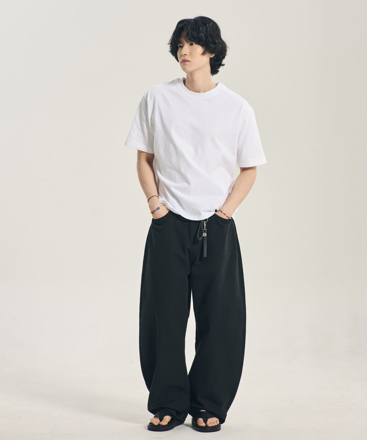 리플라이퍼키(REFLYPERKY) RE8407 서퍼브 커브드 팬츠 (BLACK)