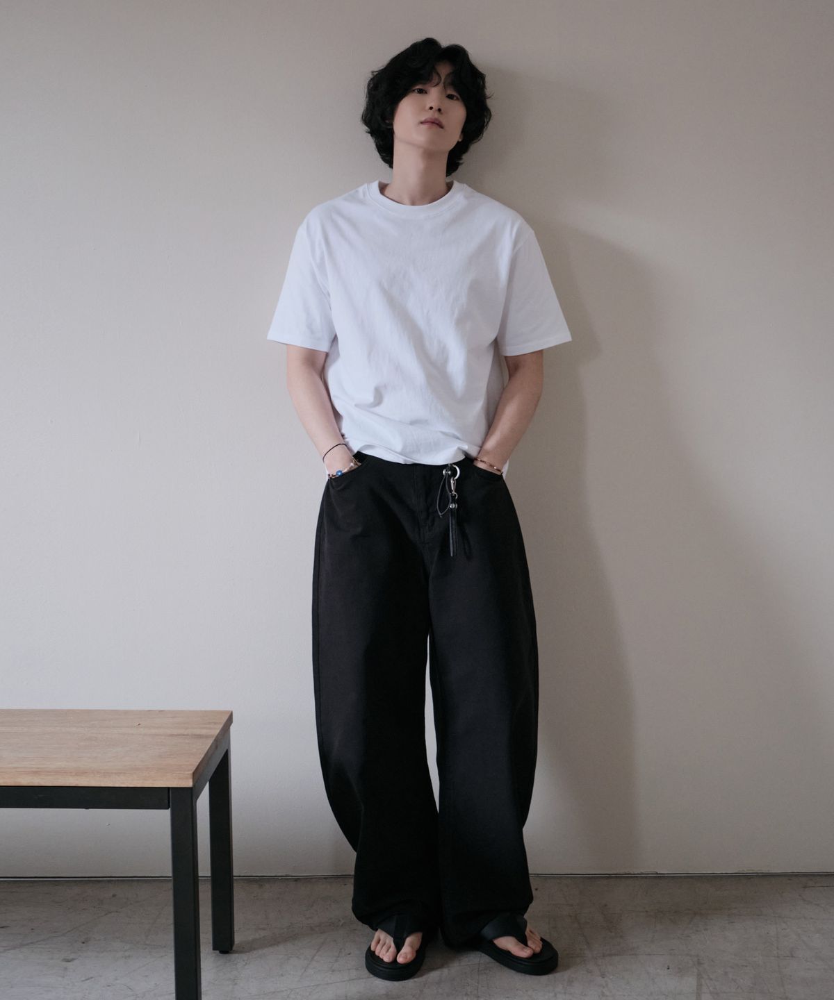 리플라이퍼키(REFLYPERKY) RE8407 서퍼브 커브드 팬츠 (BLACK)