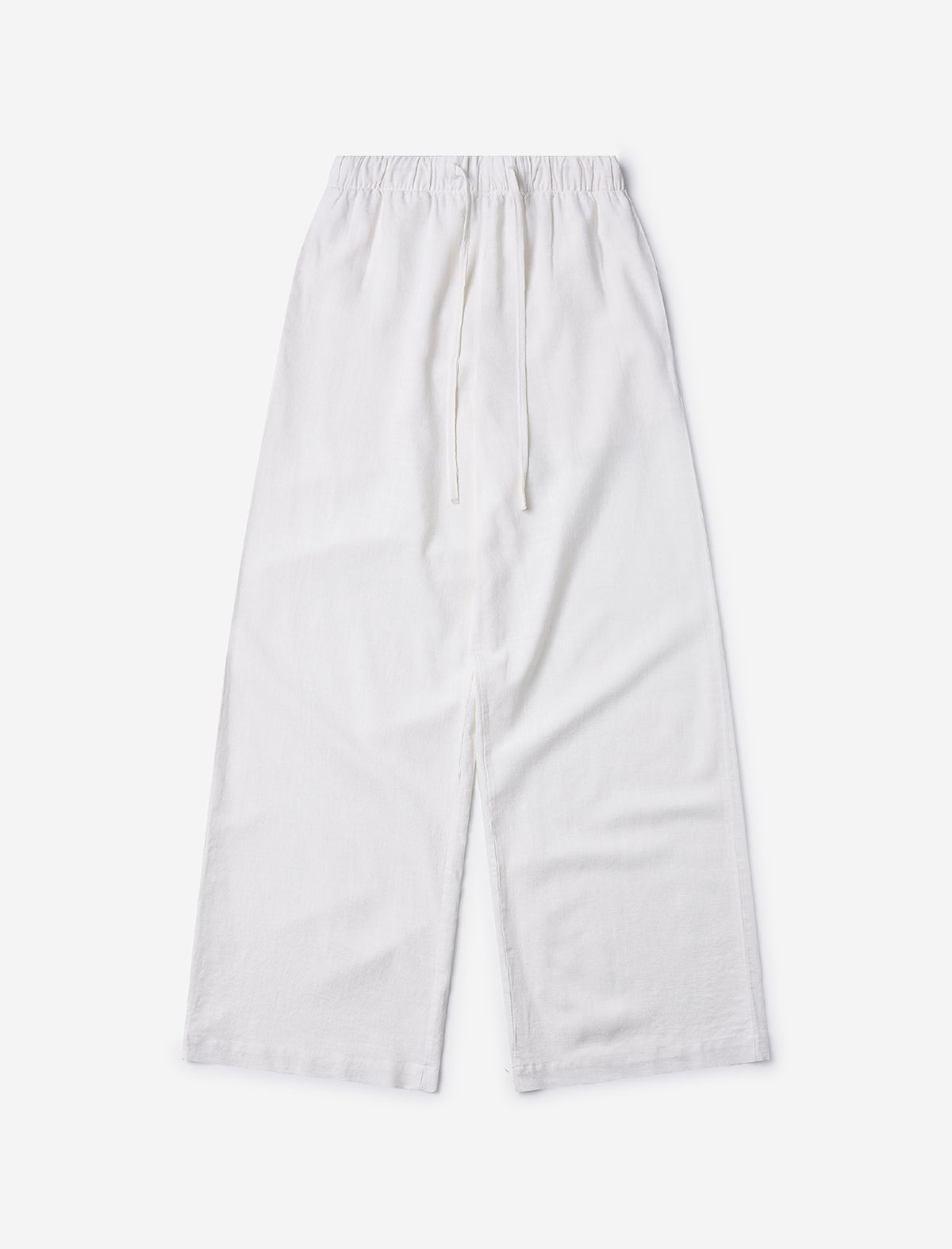 플랫웨이브 인 서울(FLATWAVE IN SEOUL) Loen Linen Longsleeve Shirt Wide Pants Set Ivory