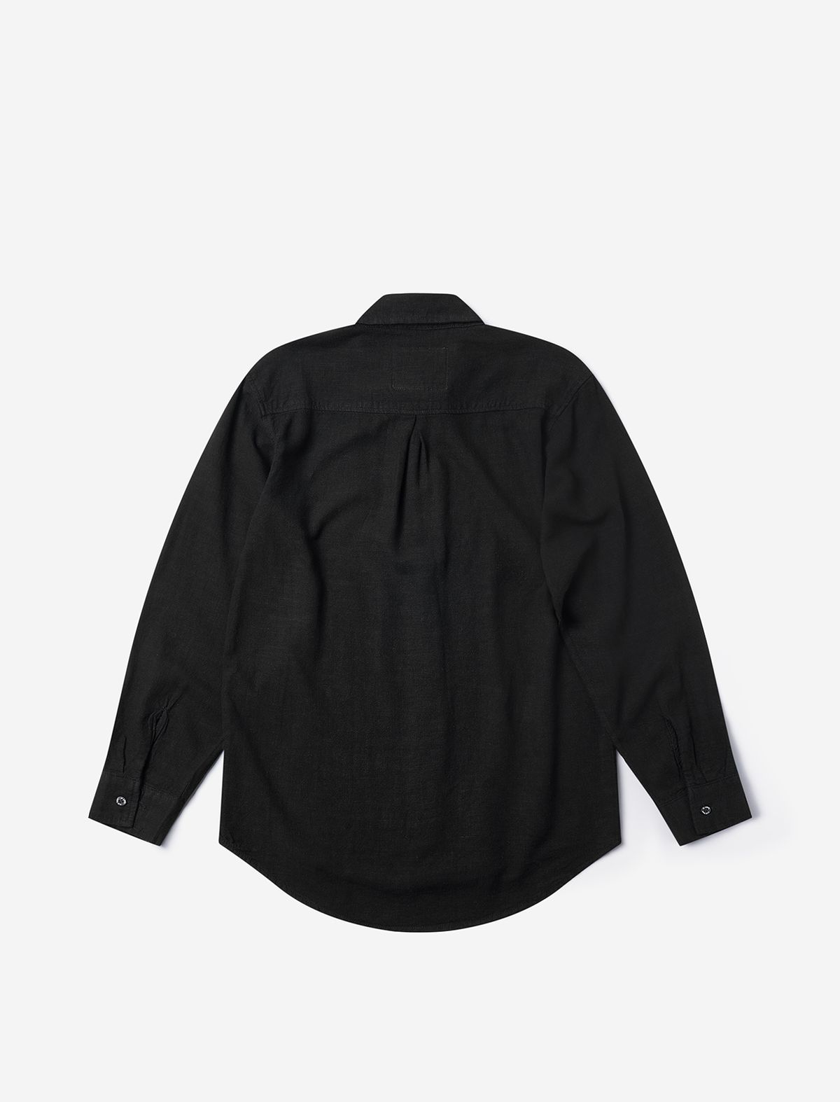 플랫웨이브 인 서울(FLATWAVE IN SEOUL) Loen Linen Longsleeve Shirt Black