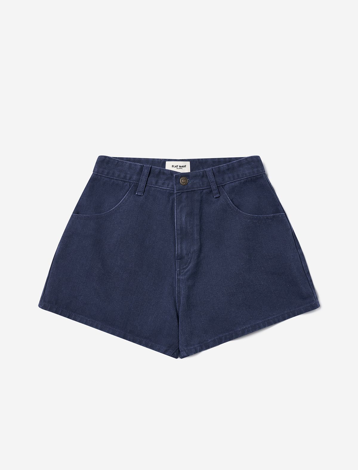 플랫웨이브 인 서울(FLATWAVE IN SEOUL) Sena Cotton Shorts Washed Blue