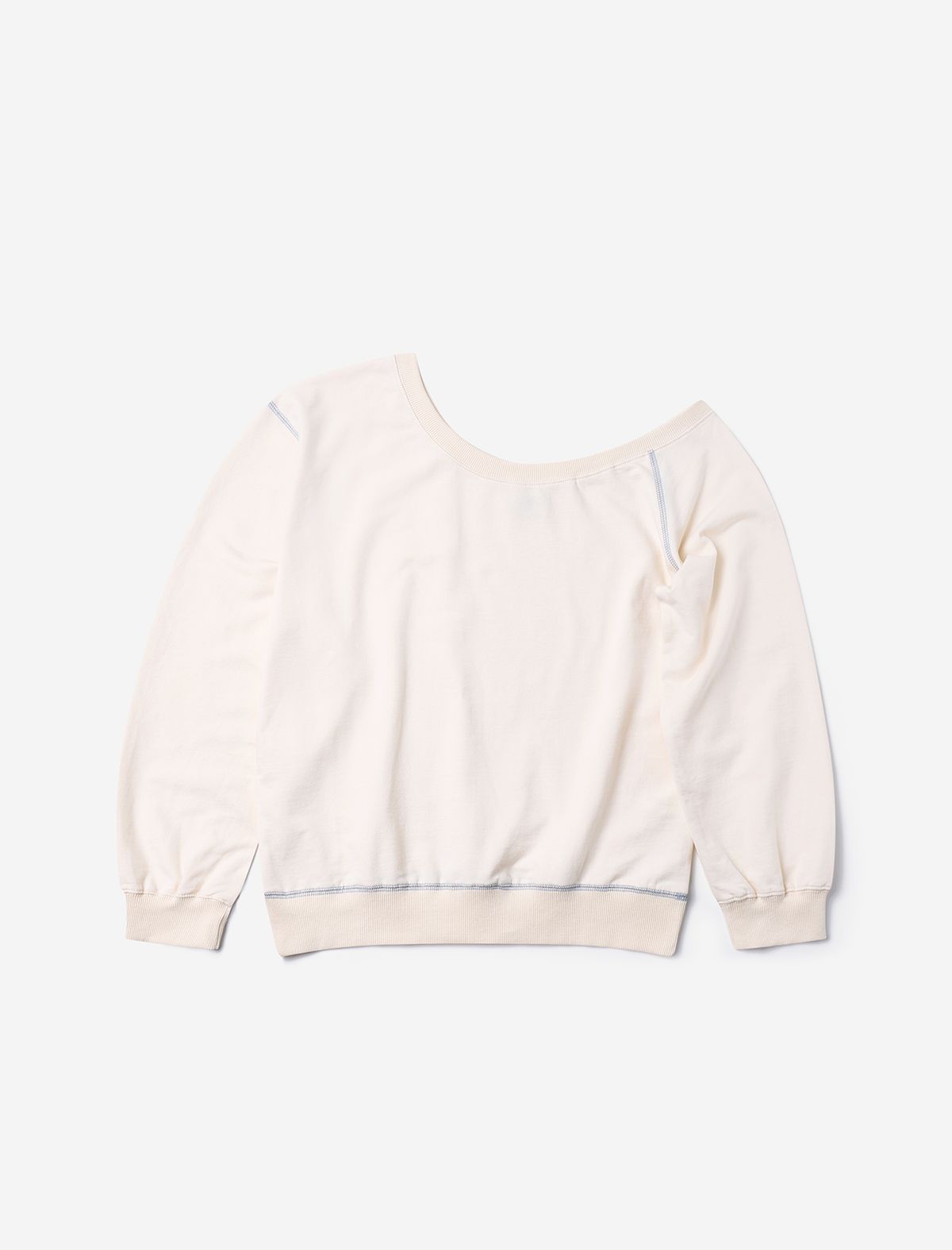 플랫웨이브 인 서울(FLATWAVE IN SEOUL) Kaya Unbalance Off Shoulder Sweatshirt Ivory