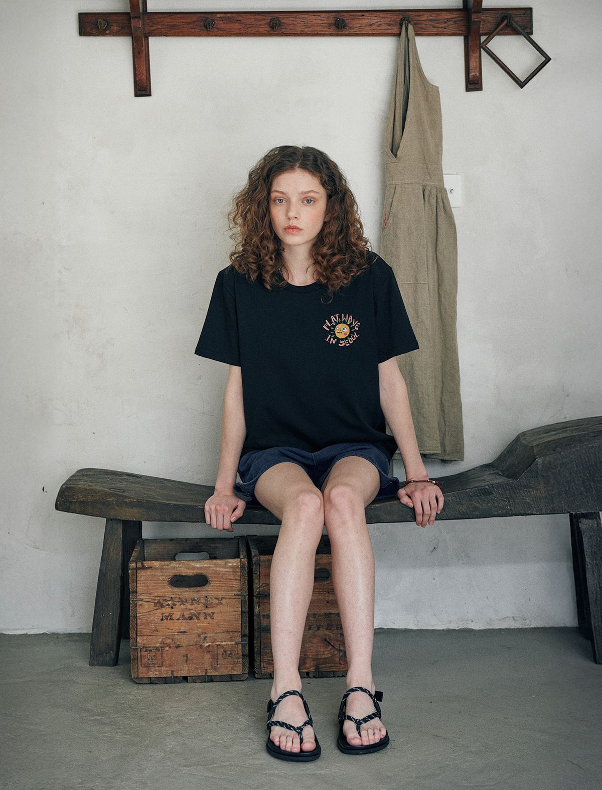 플랫웨이브 인 서울(FLATWAVE IN SEOUL) Nilo Print T-Shirts Black