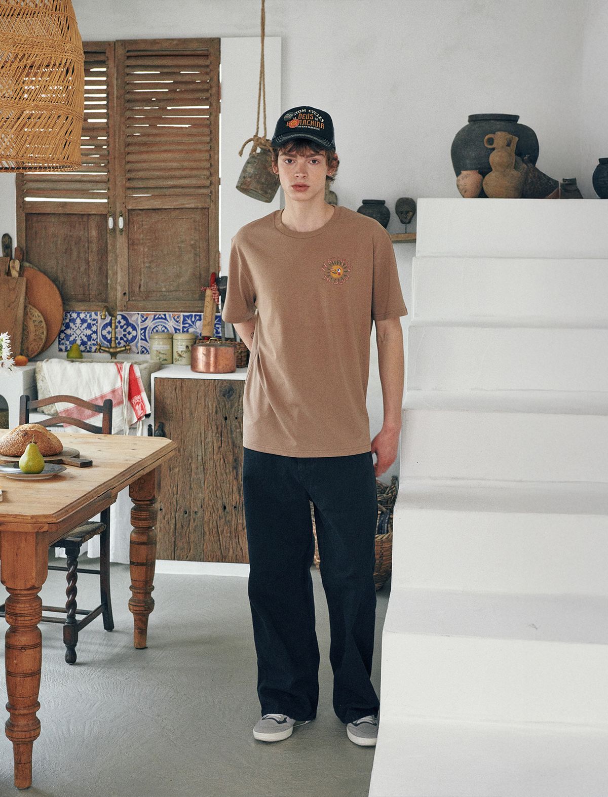 플랫웨이브 인 서울(FLATWAVE IN SEOUL) Nilo Print T-Shirts Brown