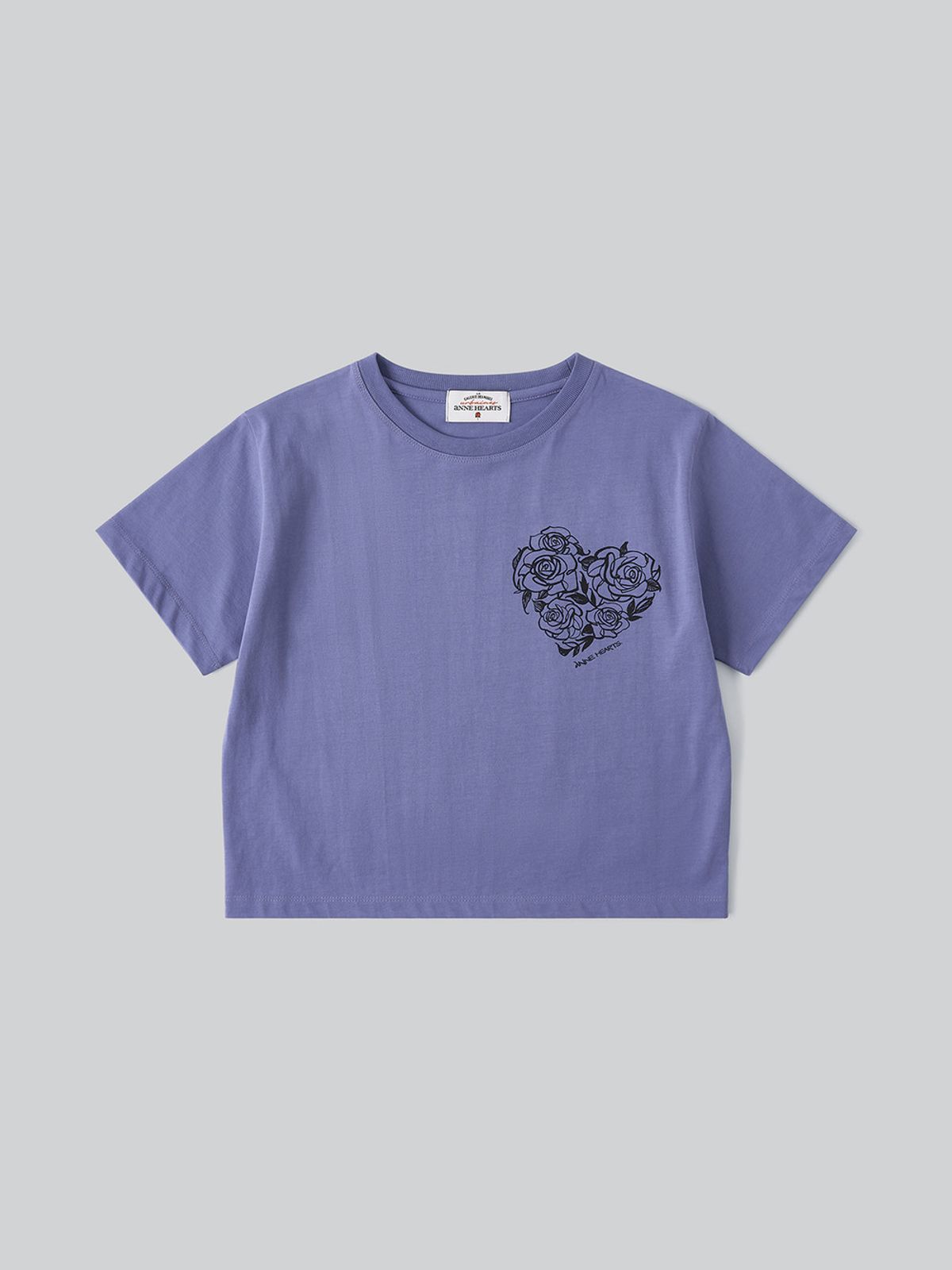 앤하츠(ANNEHEARTS) HeartRose Drawing Tee_PURPLE