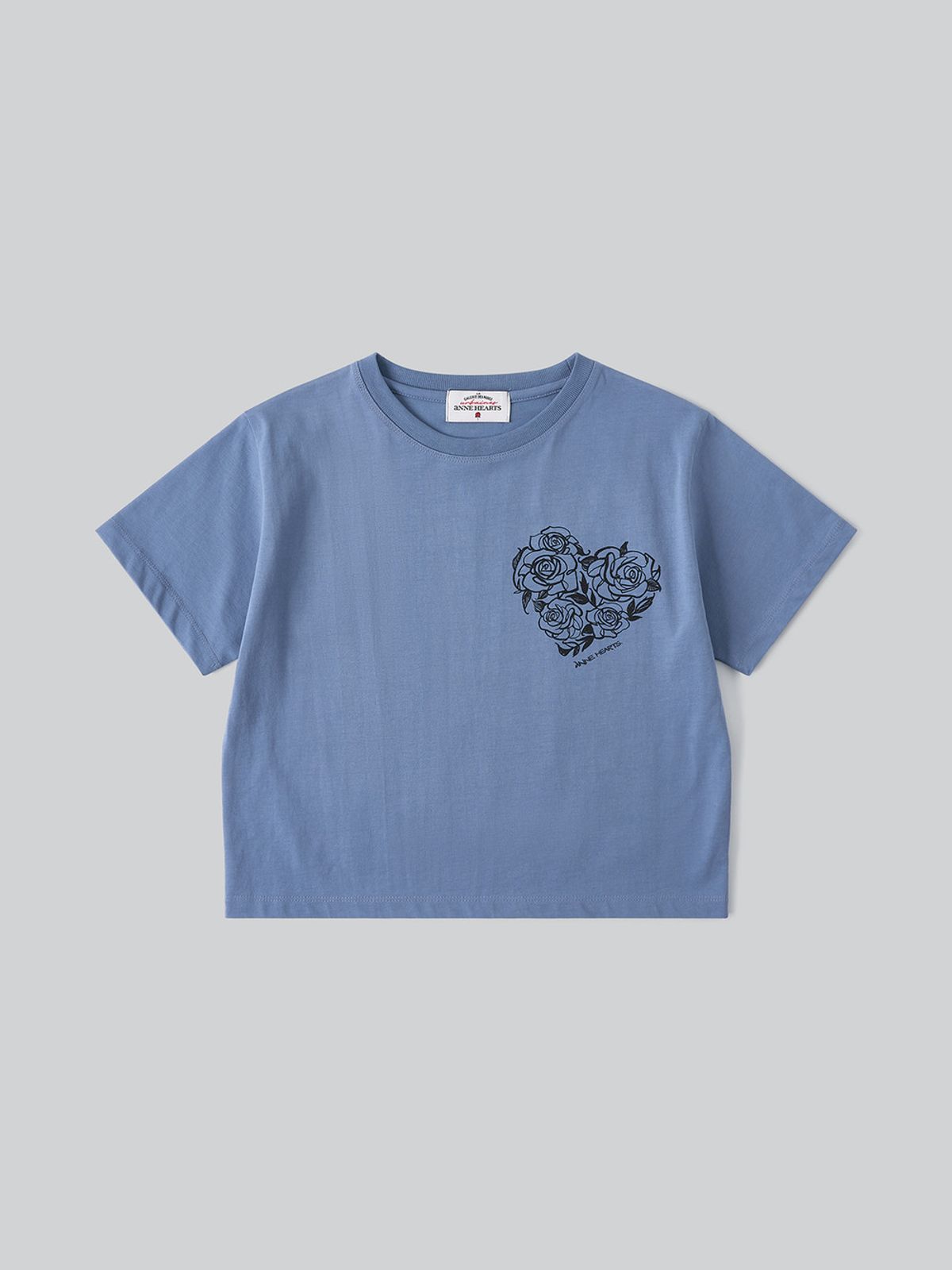 앤하츠(ANNEHEARTS) HeartRose Drawing Tee_BLUE