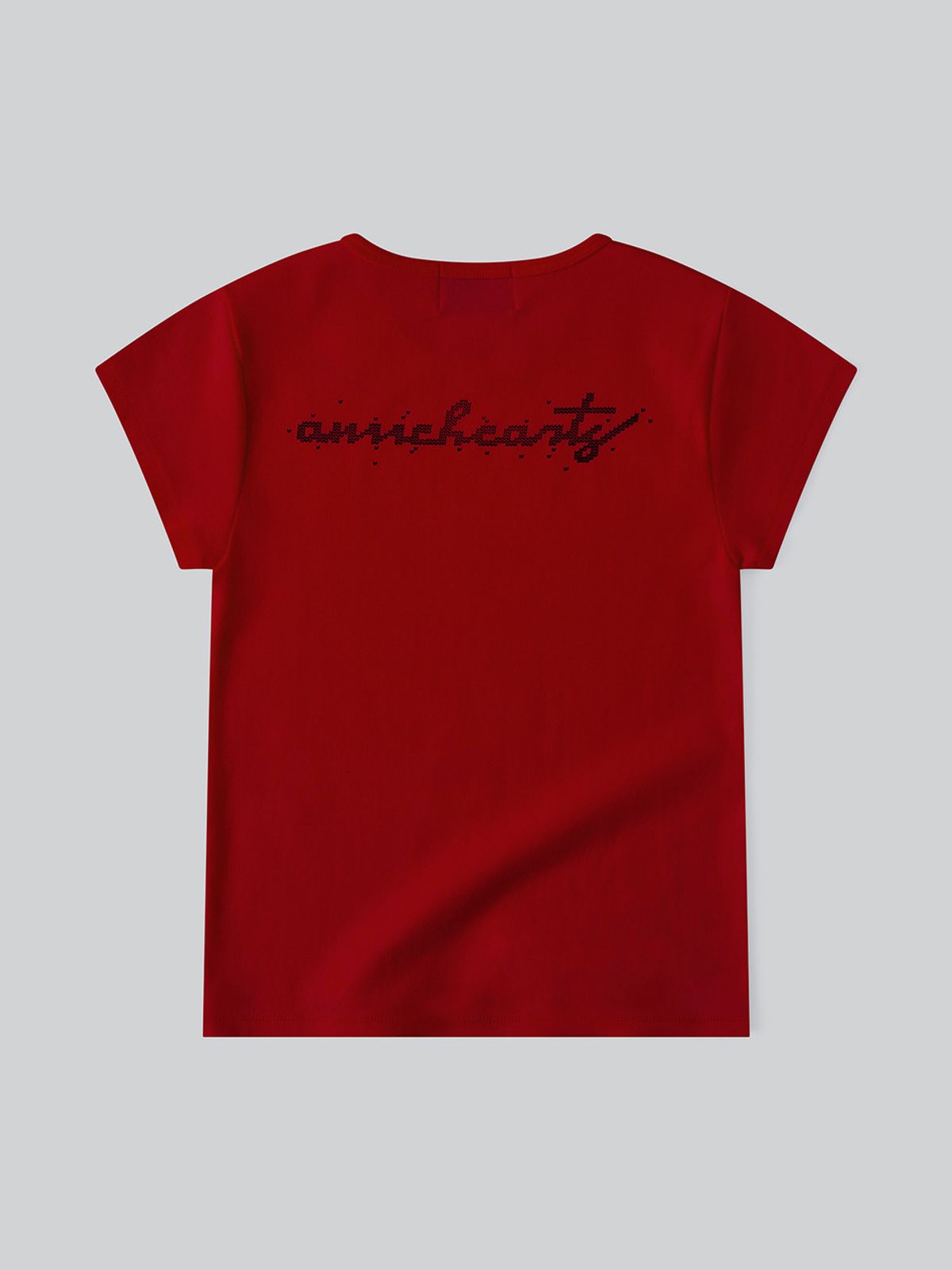 앤하츠(ANNEHEARTS) Slim Modal lettering Tee_RED