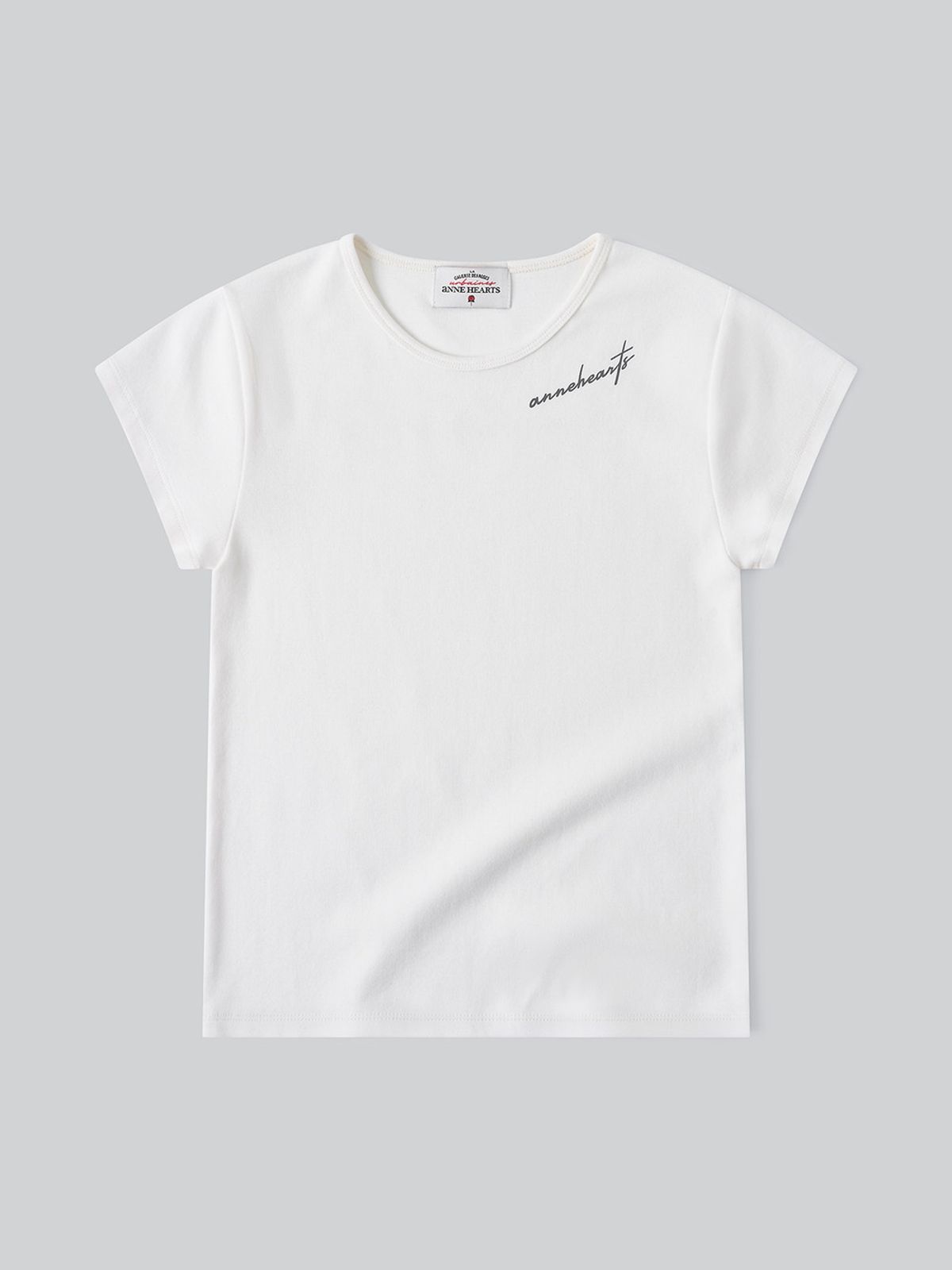 앤하츠(ANNEHEARTS) Slim Modal lettering Tee_IVORY