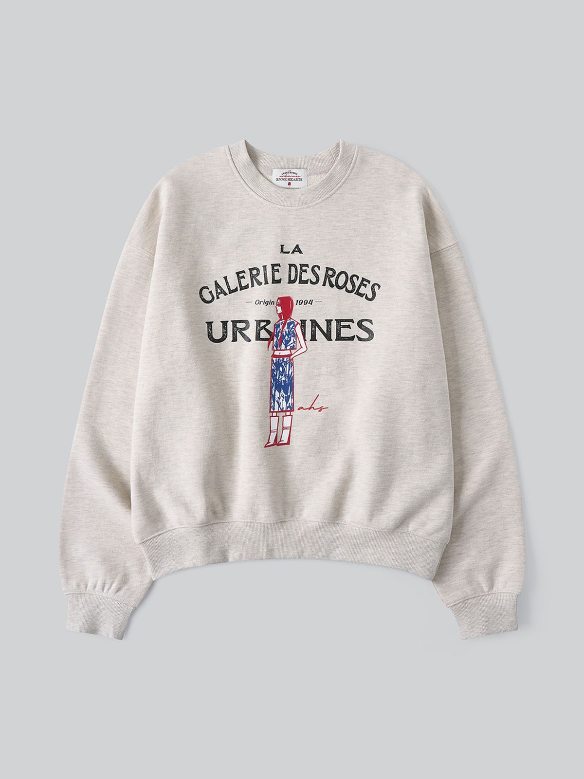 앤하츠(ANNEHEARTS) French Muse Artwork Sweatshirt_OATMEAL [2nd]