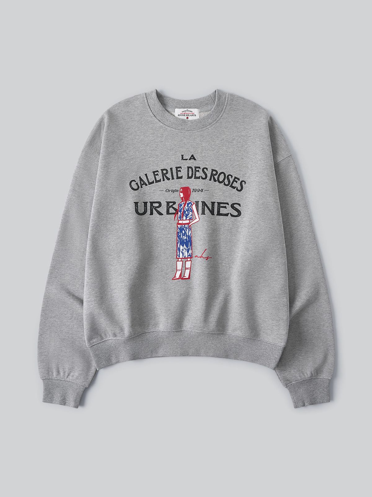앤하츠(ANNEHEARTS) French Muse Artwork Sweatshirt_MELANGE