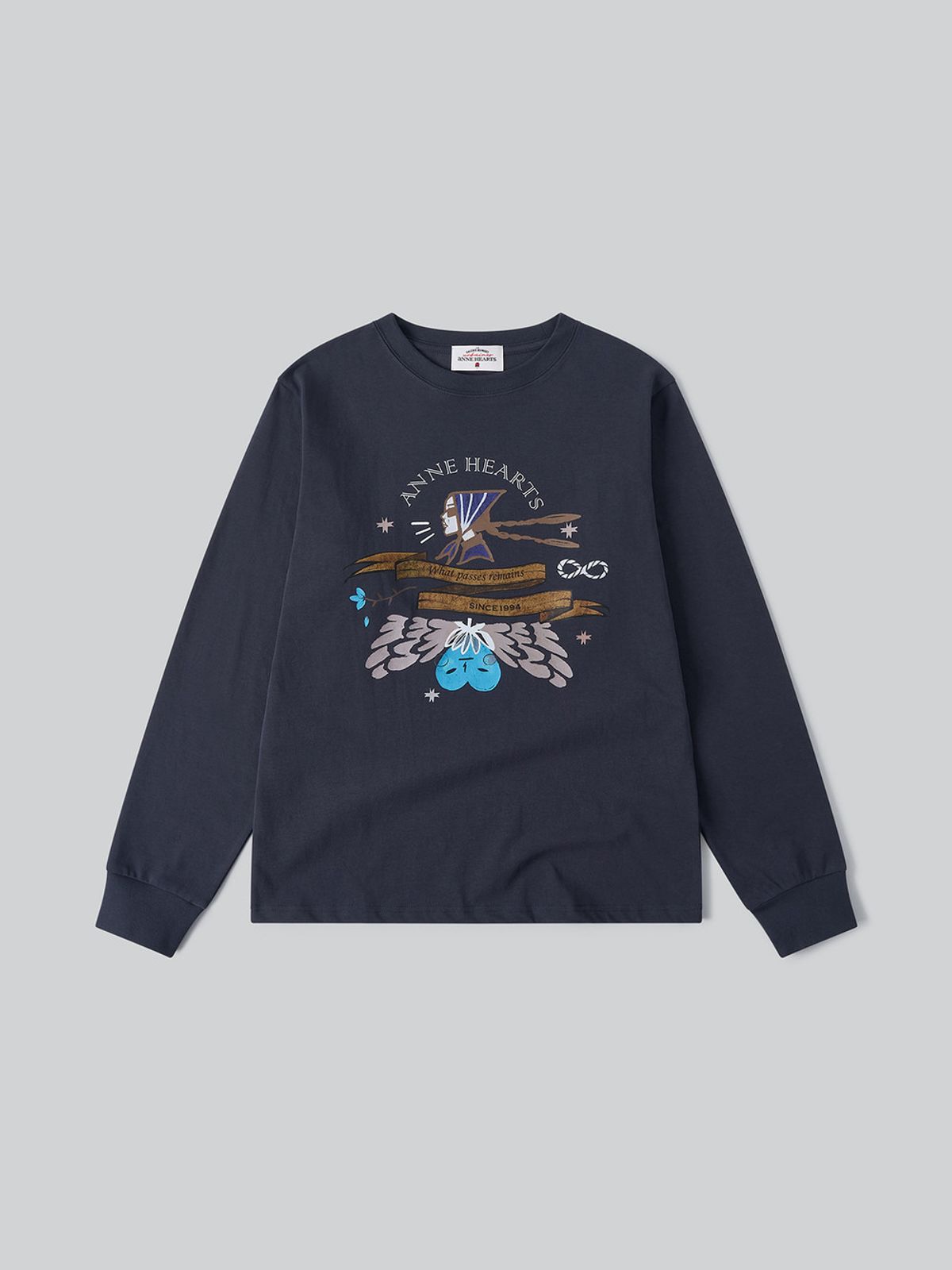 앤하츠(ANNEHEARTS) Bandena Muse Long Sleeve_CHARCOAL