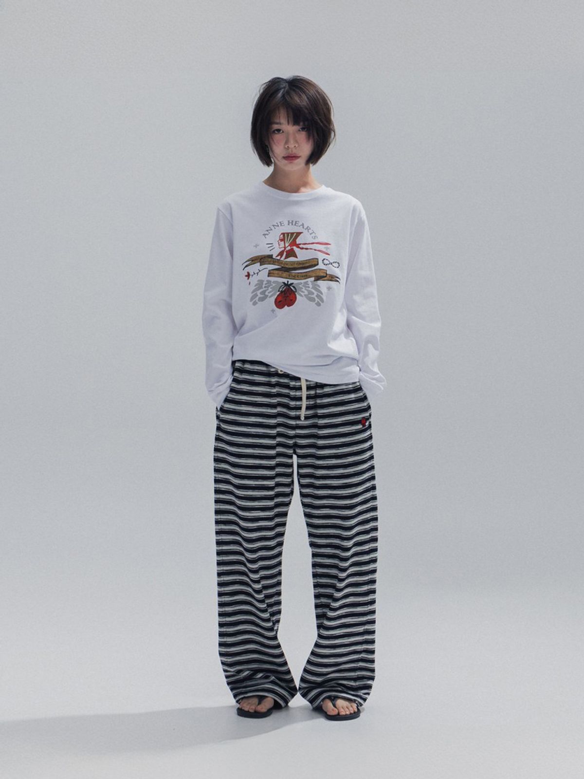 앤하츠(ANNEHEARTS) Bandena Muse Long Sleeve_WHITE