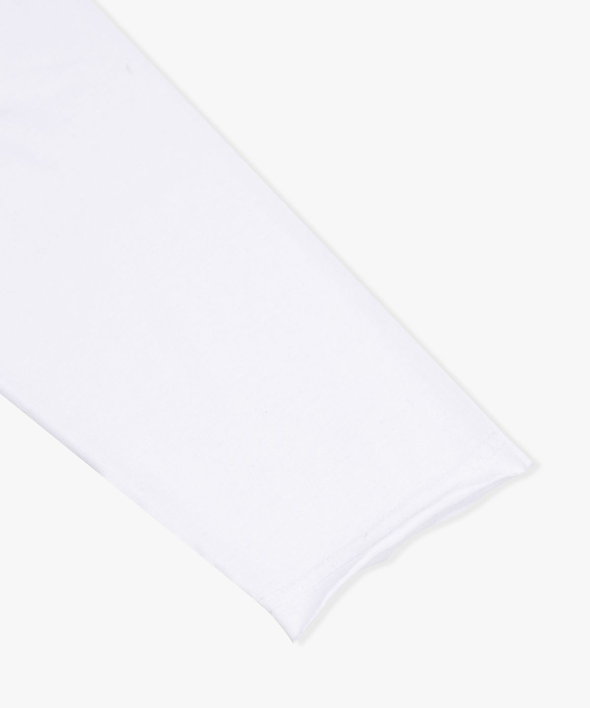 피에스쇼퍼(PSSHOPPER) 레이어드 이너 크롭 컷팅 긴팔 티셔츠 [화이트]