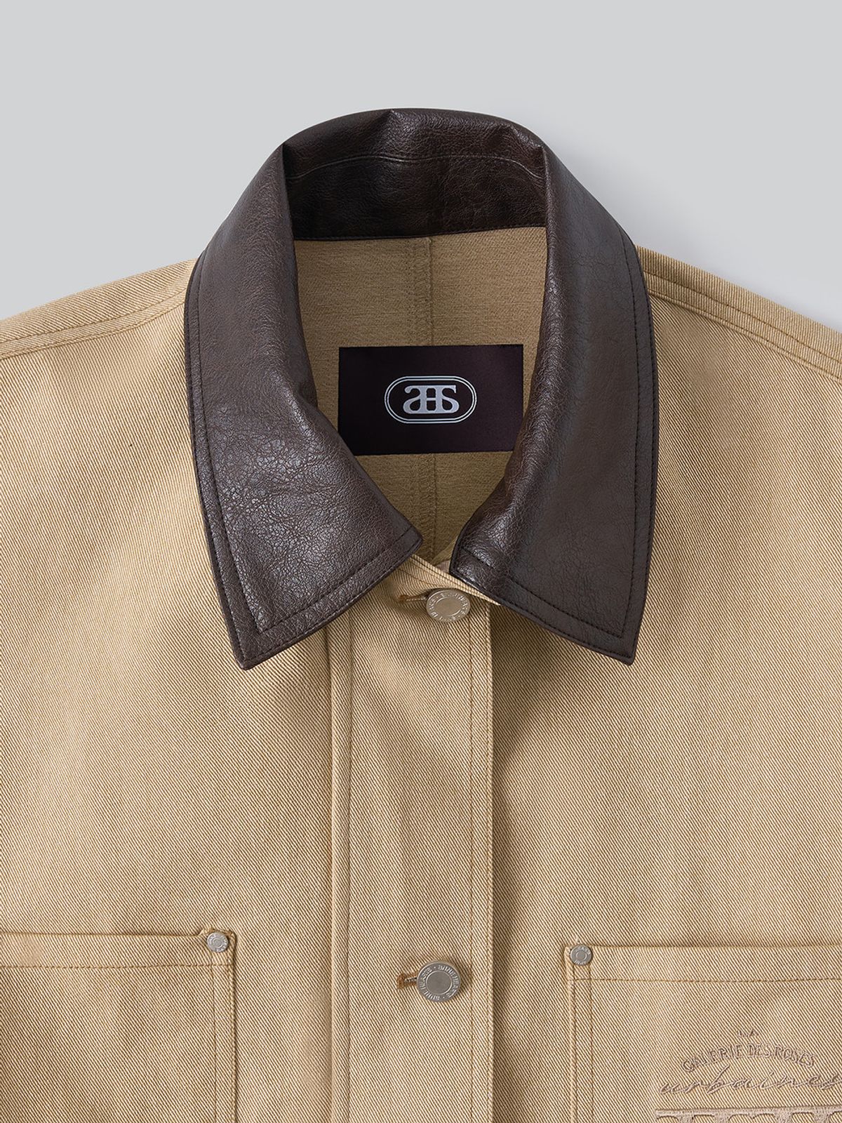 앤하츠(ANNEHEARTS) Signature Logo Overfit Work Jacket_BEIGE