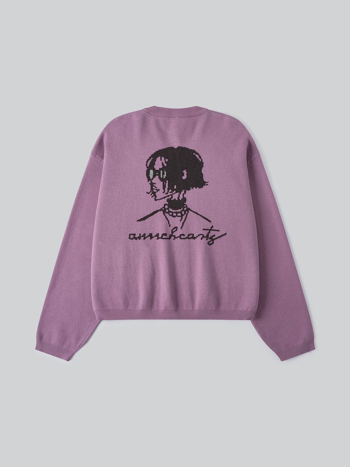 앤하츠(ANNEHEARTS) Vintage Muse Knit Cardigan_PURPLE