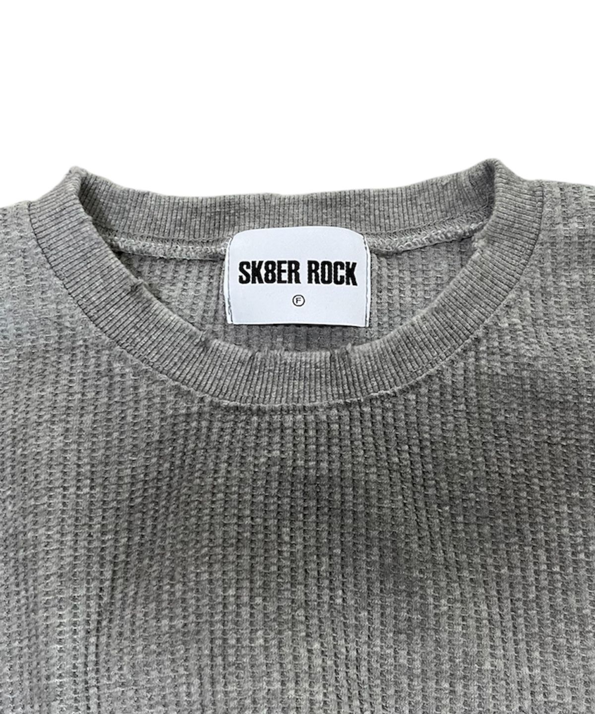 스케이터락(SK8ER ROCK) Cross Painting Grunge T-Shirt ((melange gray))