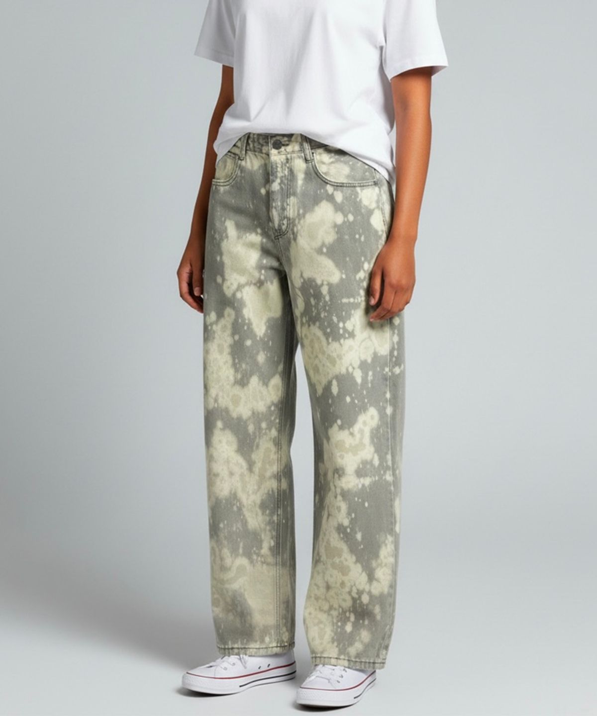 본슬리피(BORN SLIPPY) Chemical Drift Wide Pants (Creamy Matcha Latte)