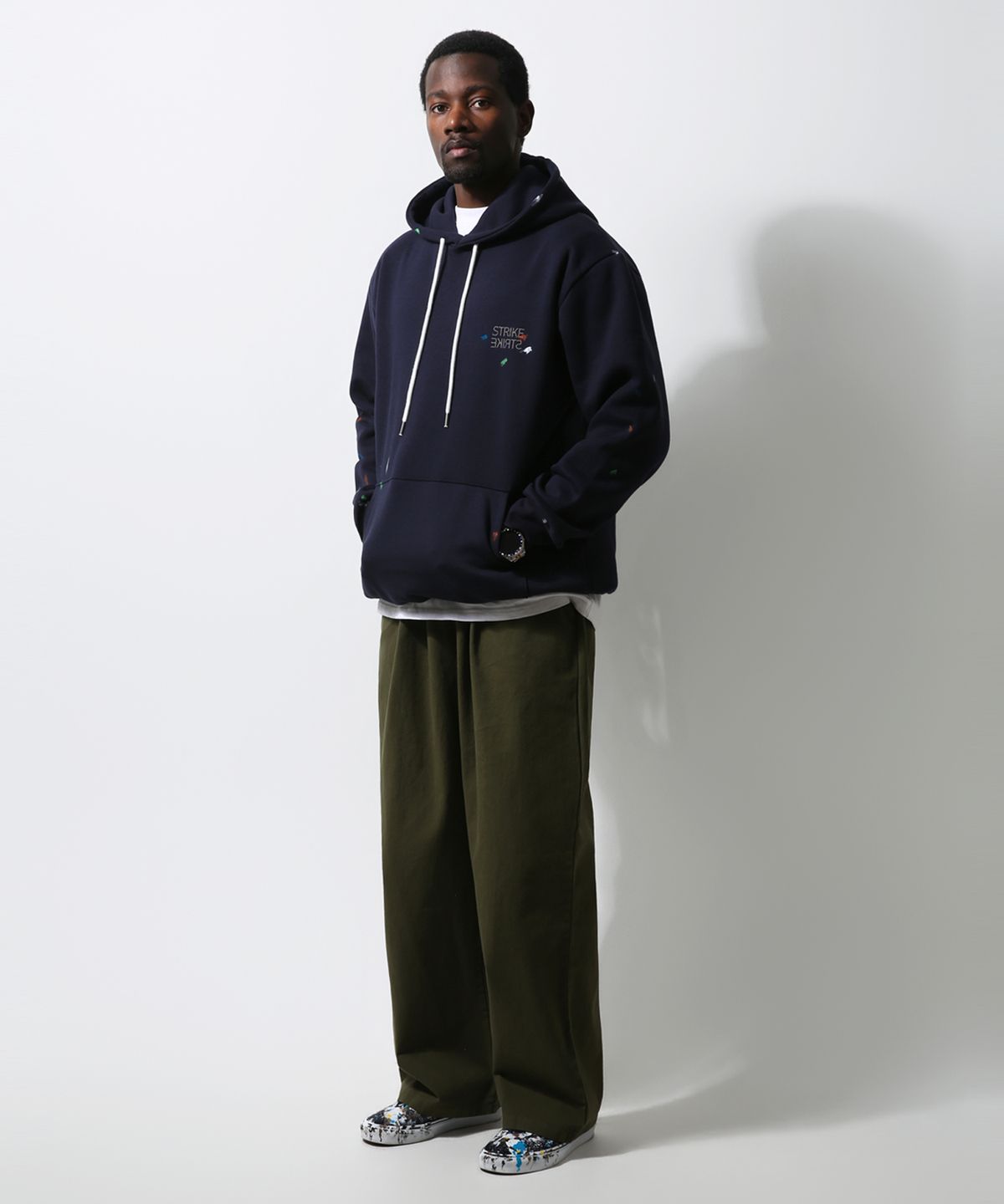 스트라이크(STRIKE) Washed Cotton Relaxed Pants (OLIVE)