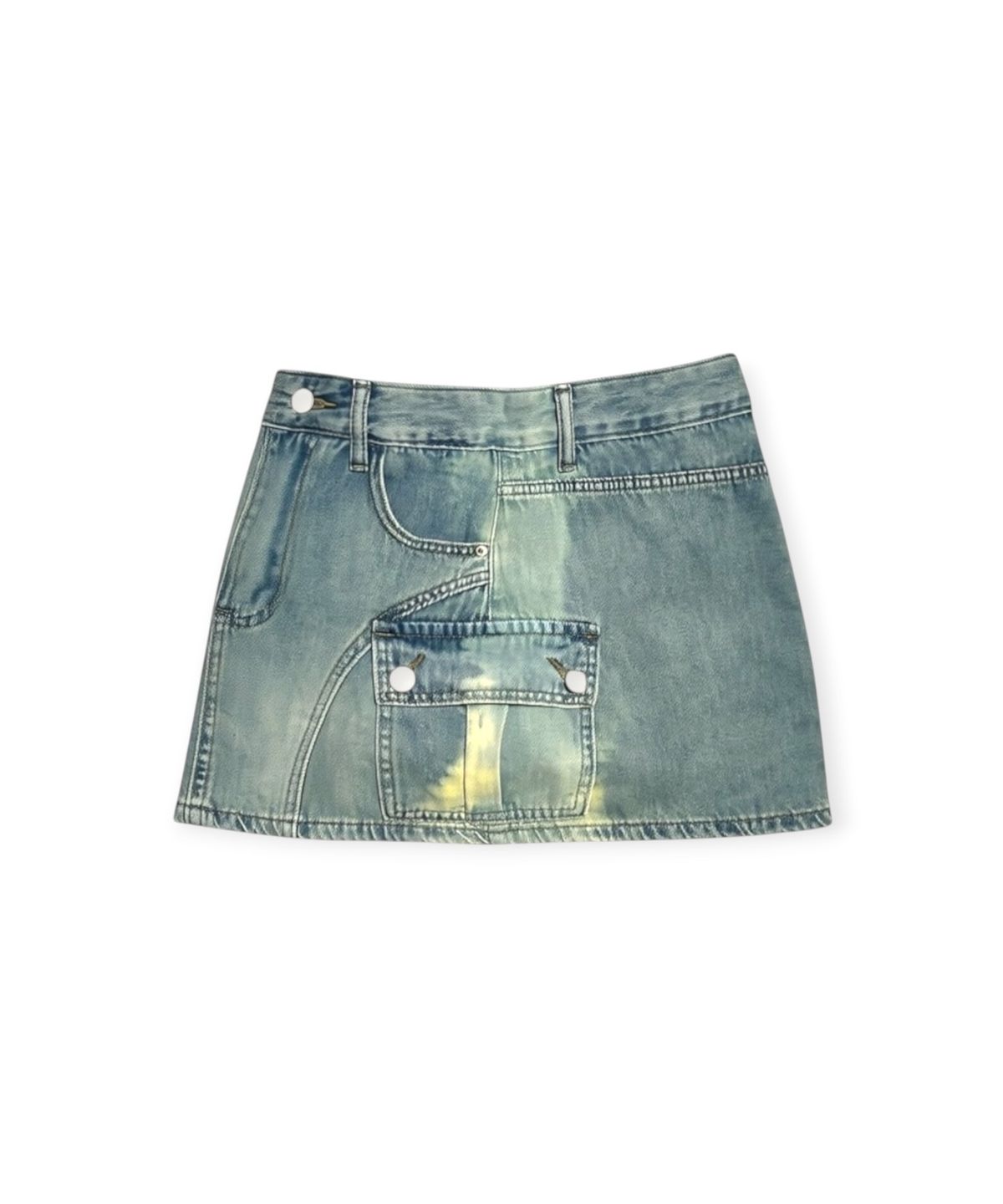 본슬리피(BORN SLIPPY) Addicted Side Pocket Mini Skirt (Blue)