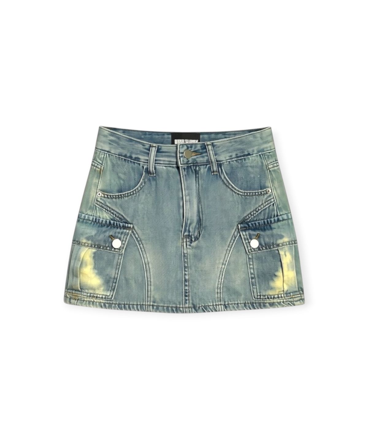 본슬리피(BORN SLIPPY) Addicted Side Pocket Mini Skirt (Blue)