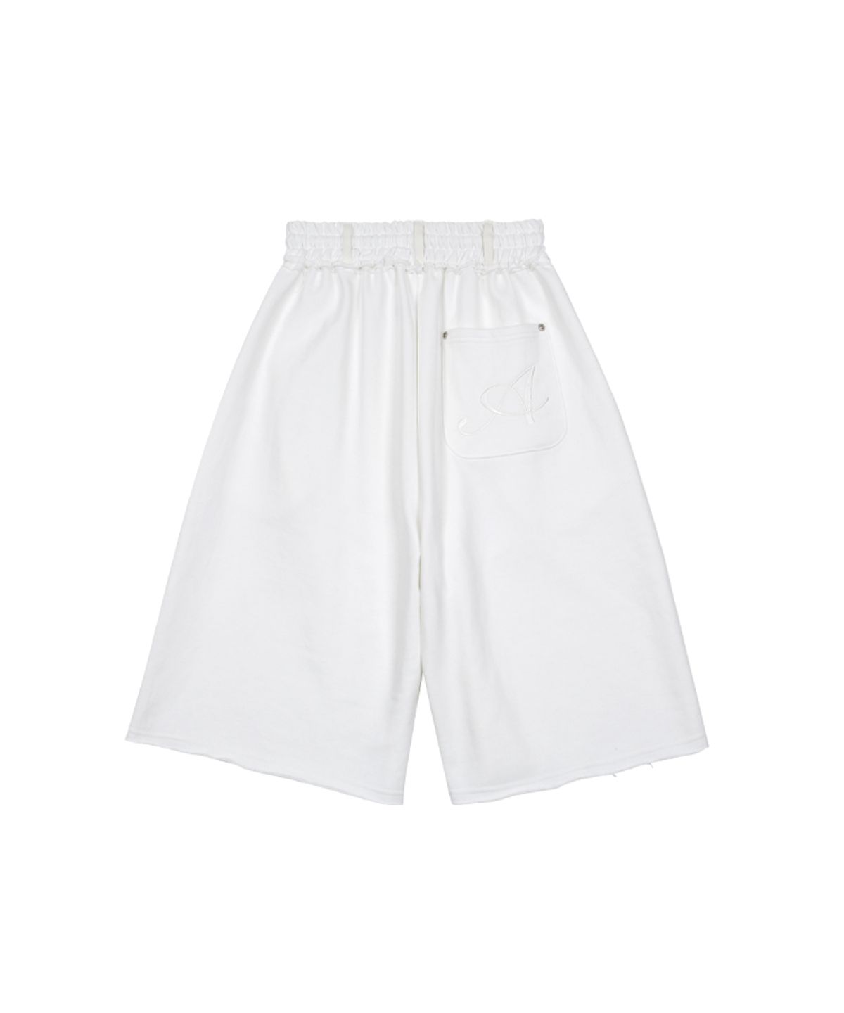 어니브(ANIV) LOGO BERMUDA SWEAT PANTS WHITE