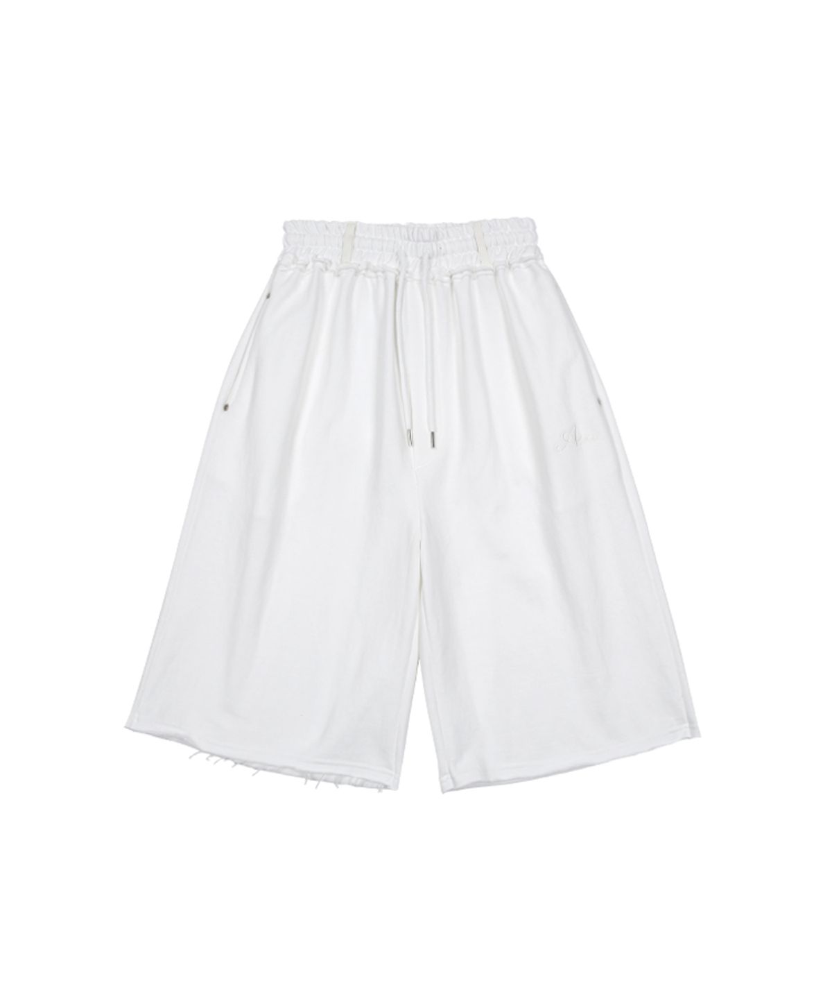 어니브(ANIV) LOGO BERMUDA SWEAT PANTS WHITE