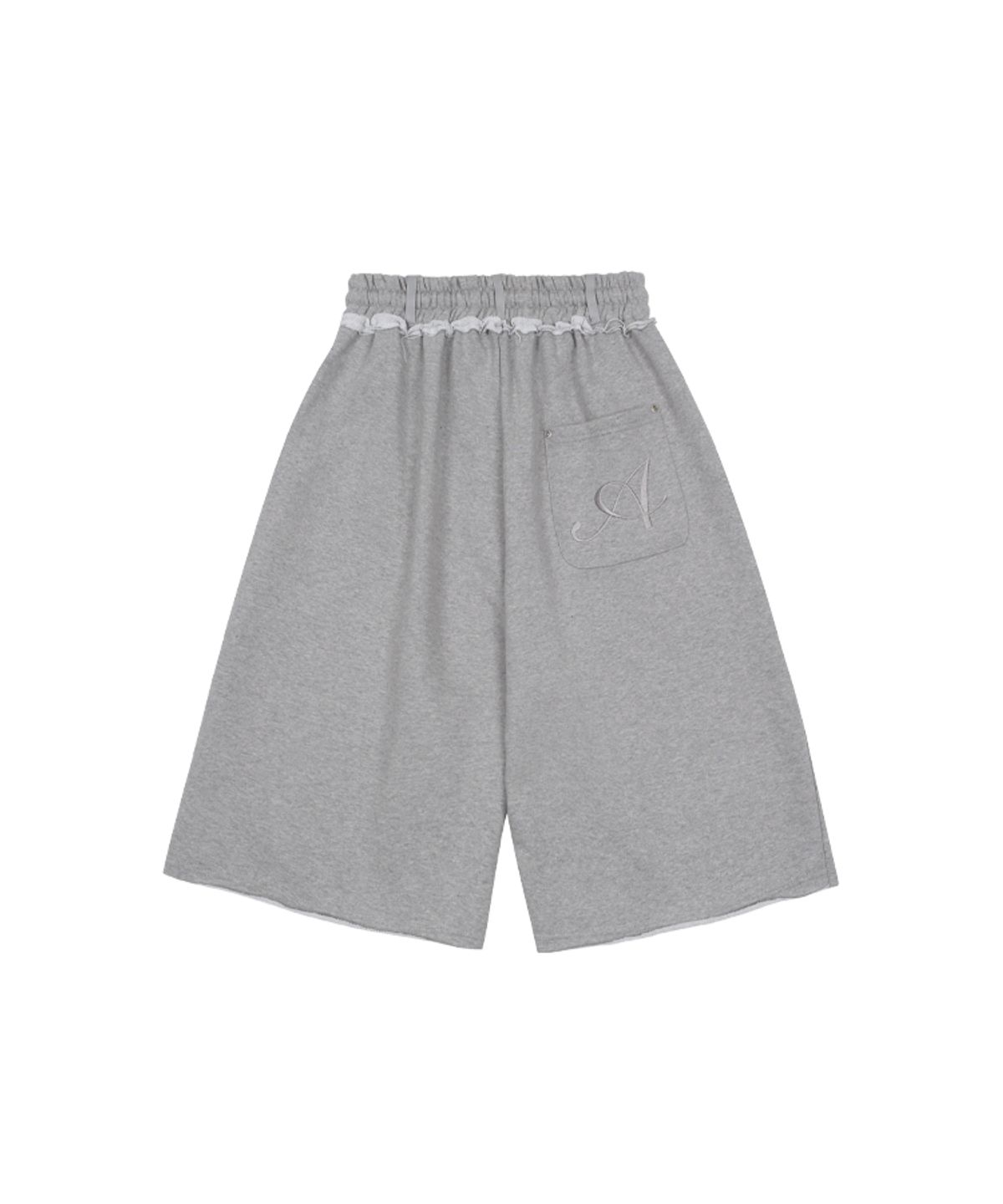 어니브(ANIV) LOGO BERMUDA SWEAT PANTS GRAY