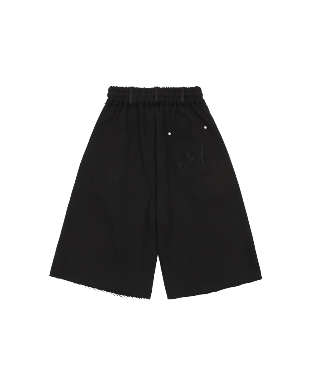 어니브(ANIV) LOGO BERMUDA SWEAT PANTS BLACK