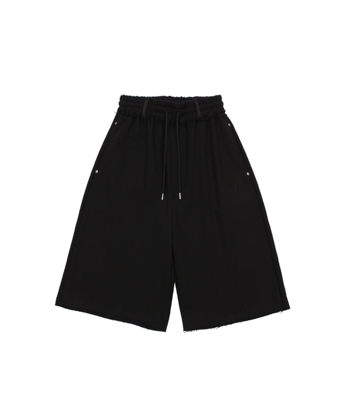 어니브(ANIV) LOGO BERMUDA SWEAT PANTS BLACK