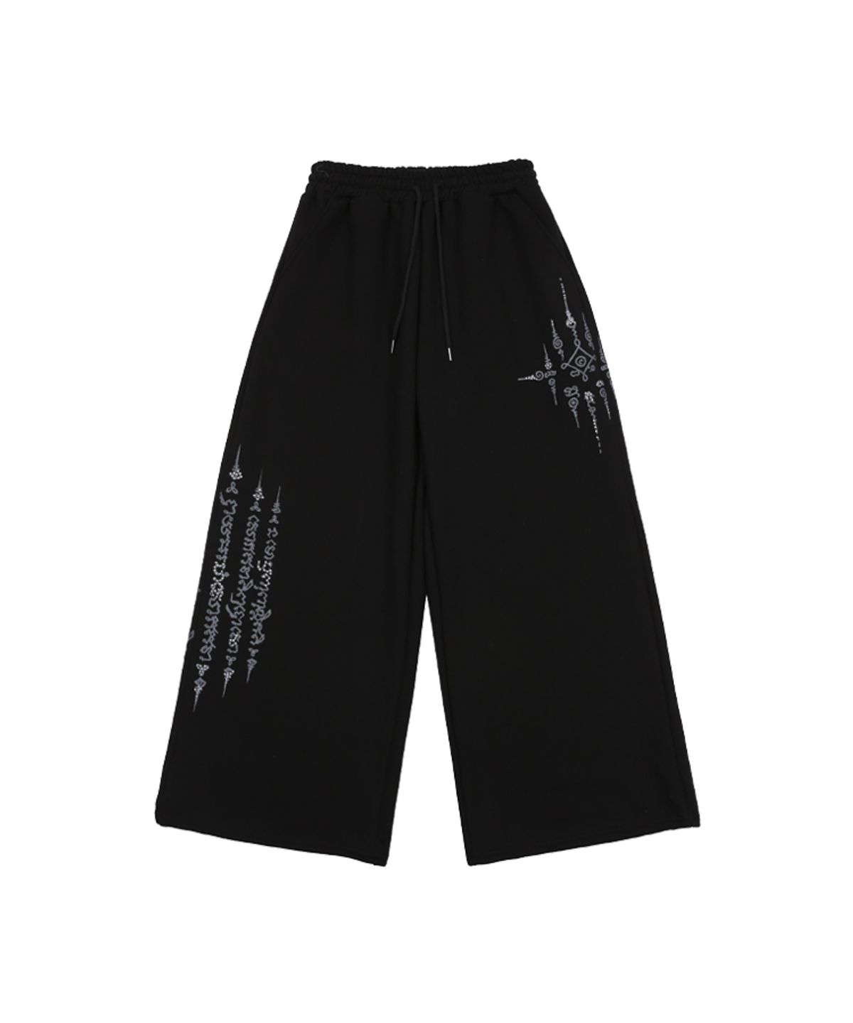 어니브(ANIV) SAKYANT LOGO SWEAT PANTS BLACK