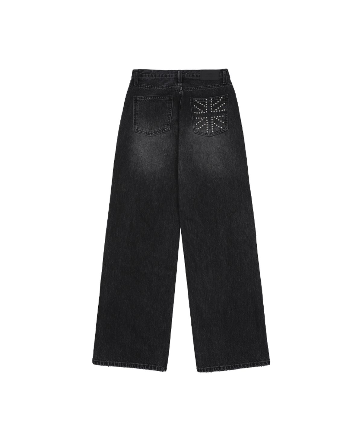 어니브(ANIV) WIDE DESTROYED DENIM PANTS RUSTY BLACK
