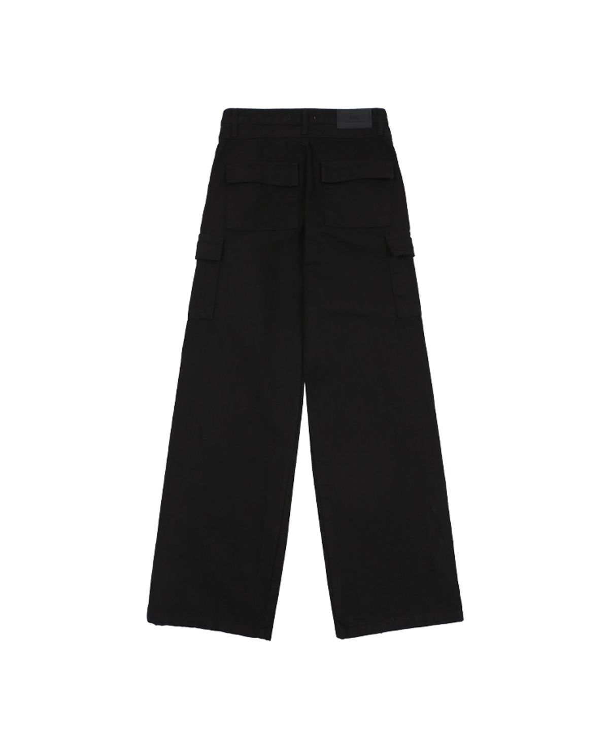 어니브(ANIV) CARGO STRING BOOT CUT PANTS BLACK