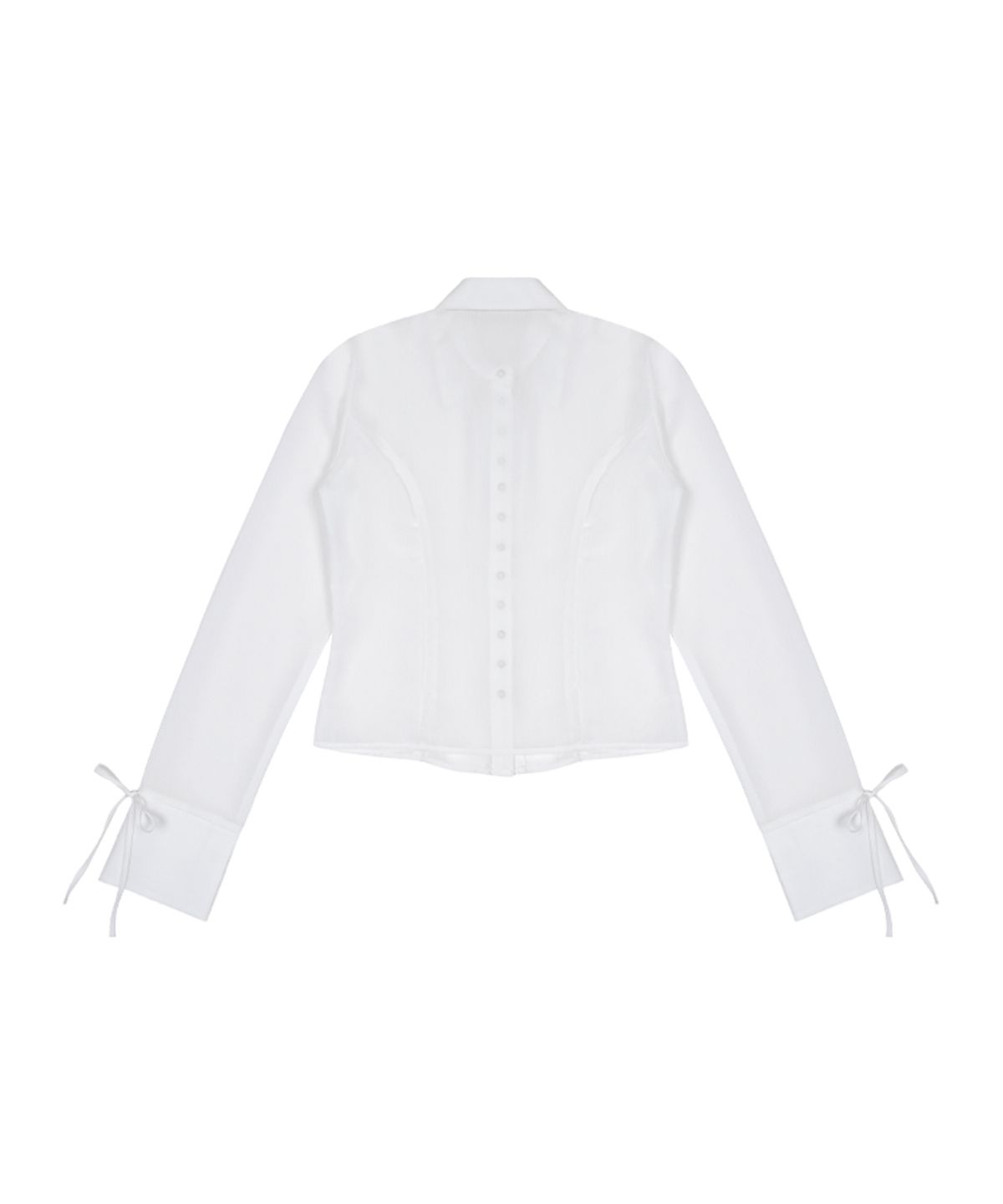 어니브(ANIV) SEE-THROUGH LONG CUFFS SHIRT WHITE