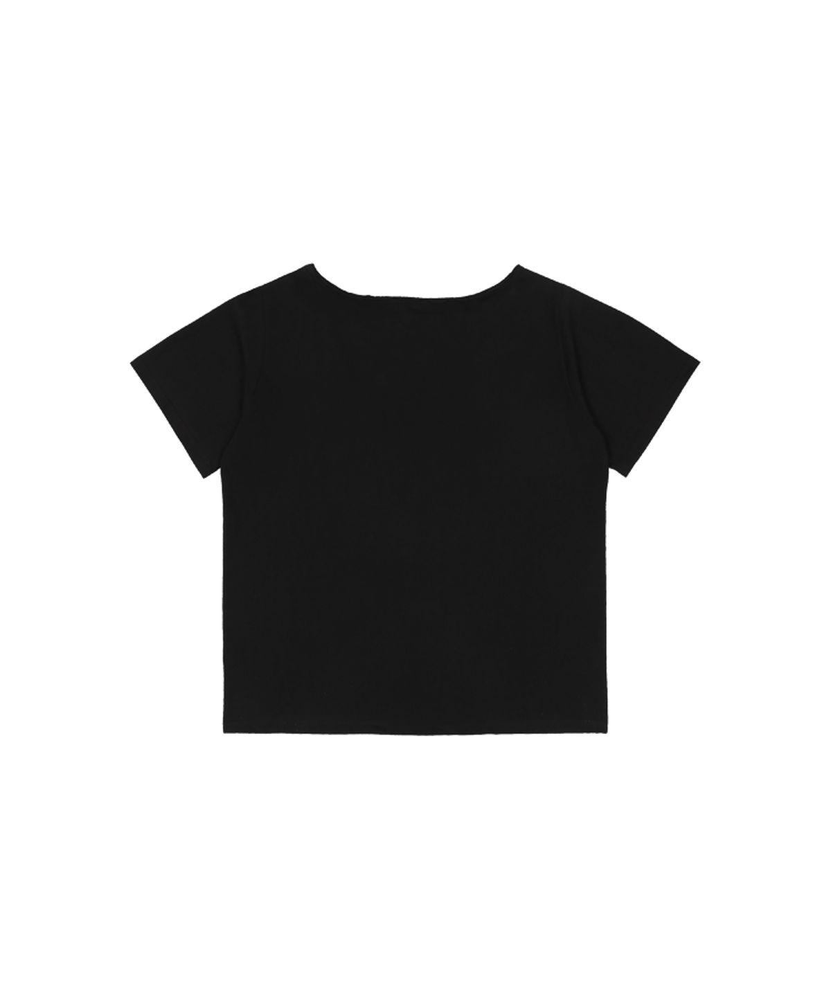 어니브(ANIV) LOW CUT OFF SHOULDER T-SHIRT BLACK