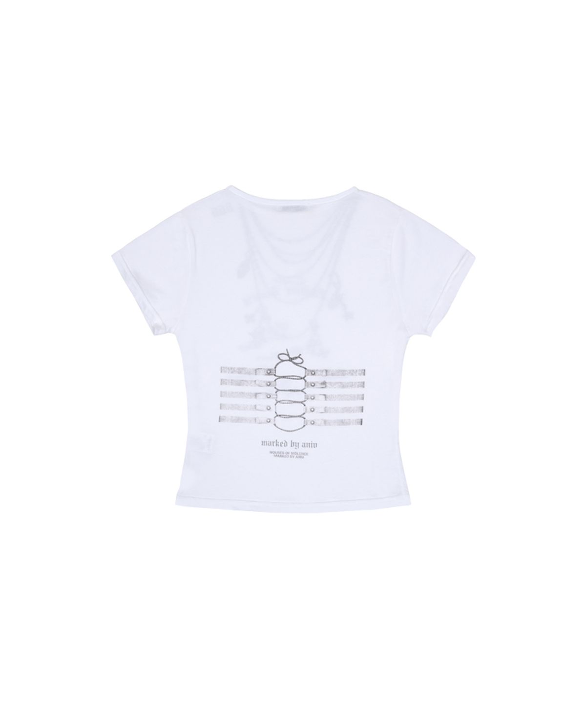 어니브(ANIV) JEWELRY SEE-THOUGH T-SHIRT WHITE