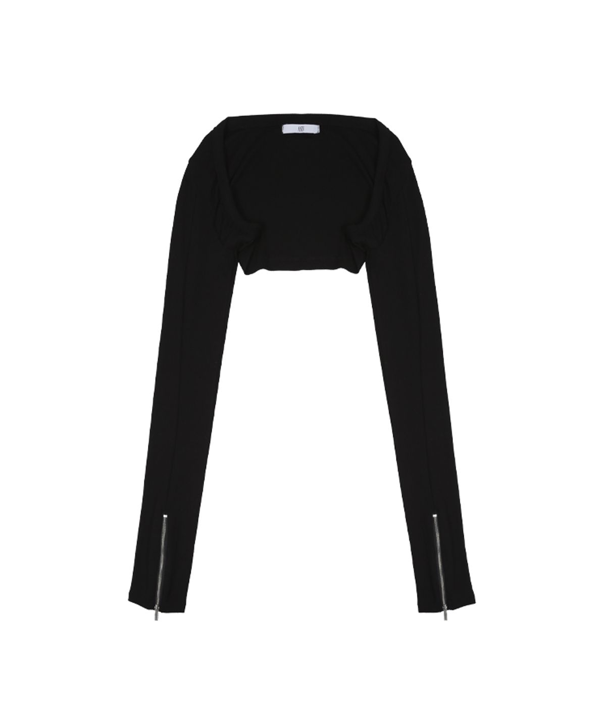 어니브(ANIV) HIPPIE SIDE ZIPPER BOLERO BLACK