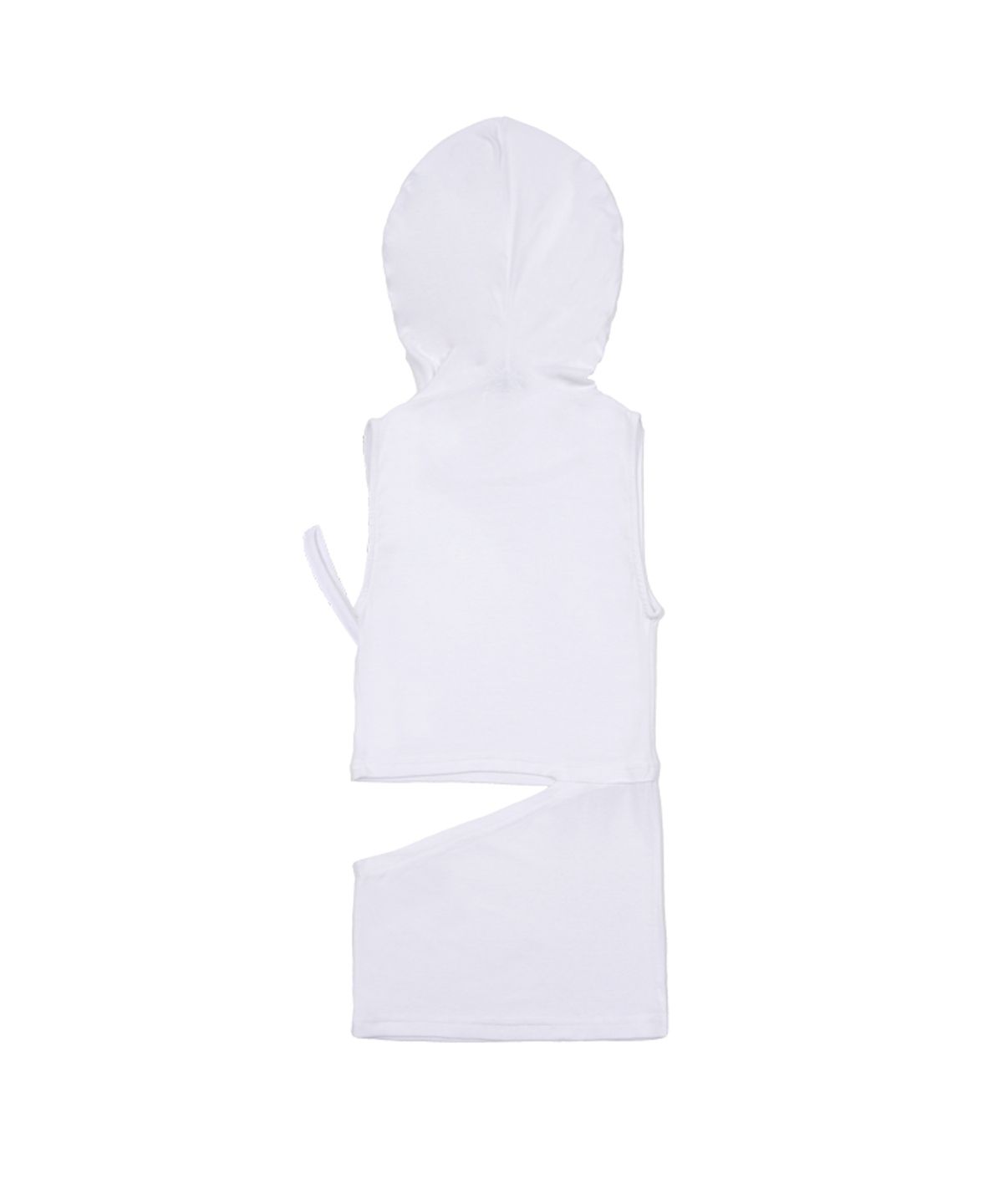 어니브(ANIV) CUT-OUT HOODIE SLEEVELESS TOP WHITE