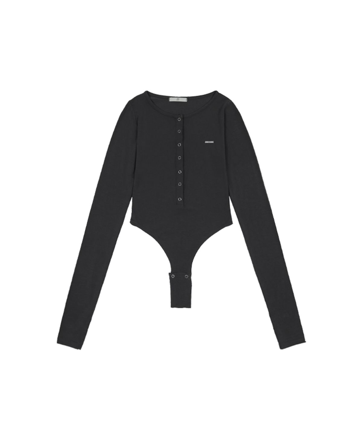어니브(ANIV) BUTTON BODY SUIT CHARCOAL