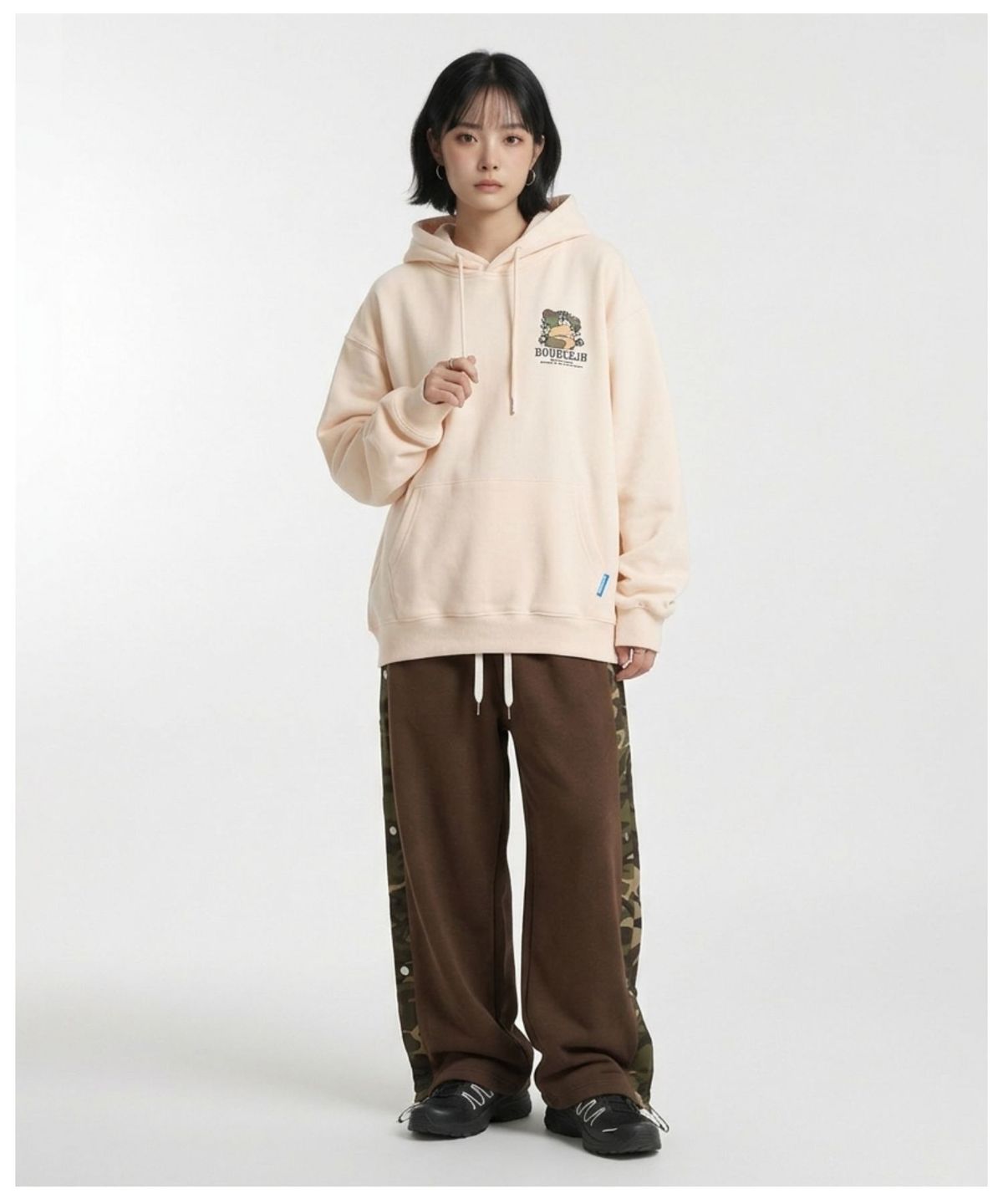 더블제이디(DOUBLE JD) 카고 스냅 와이드 팬츠