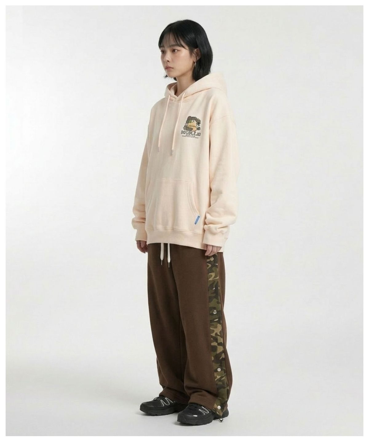 더블제이디(DOUBLE JD) 카고 스냅 와이드 팬츠