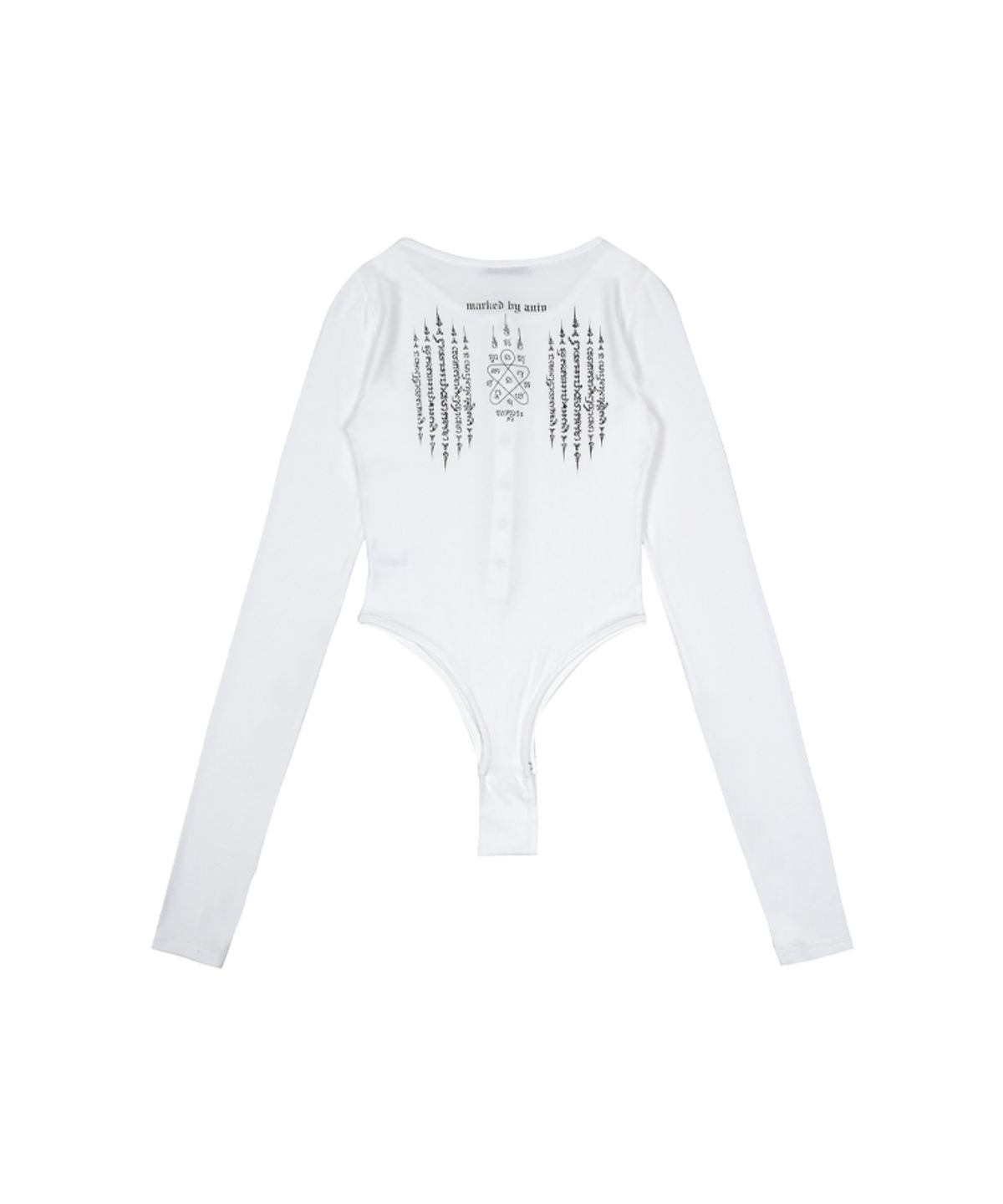 어니브(ANIV) BUTTON BODY SUIT WHITE