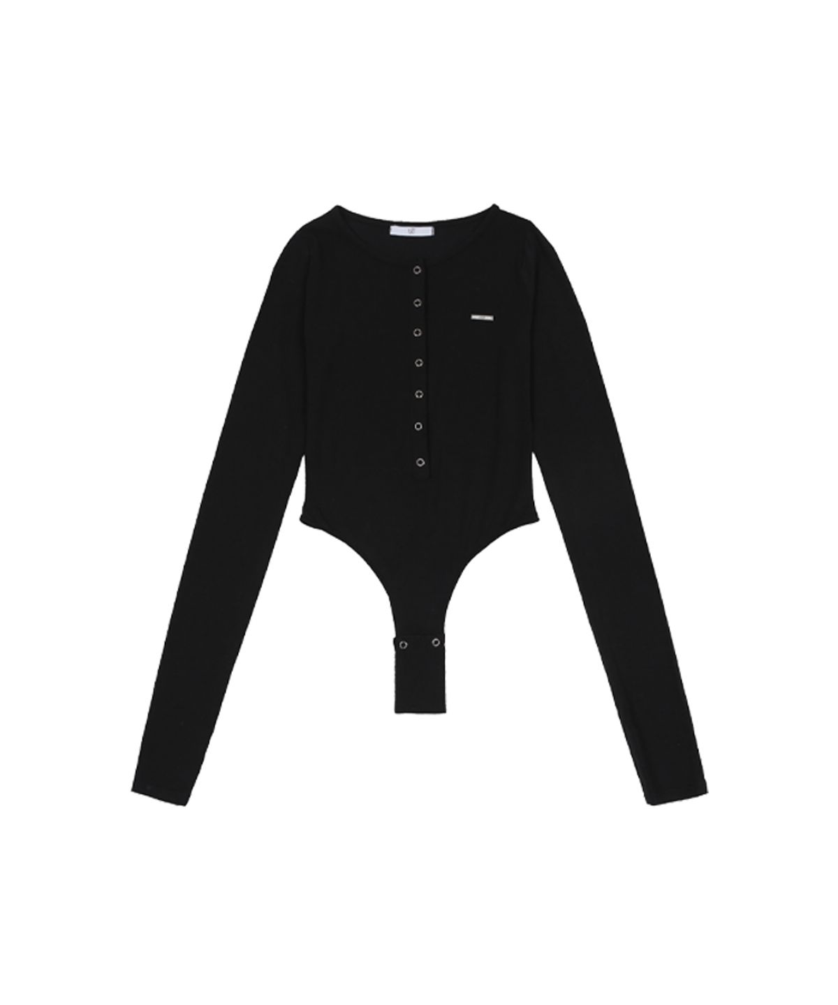 어니브(ANIV) BUTTON BODY SUIT BLACK