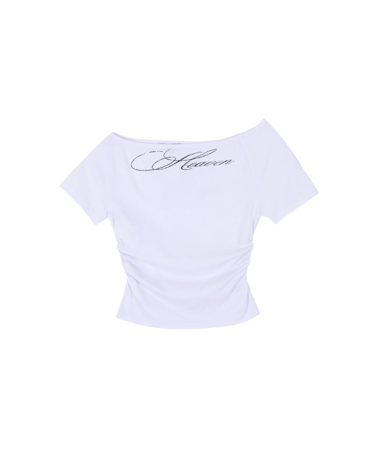 어니브(ANIV) SHIRRING LETTERING T-SHIRT WHITE