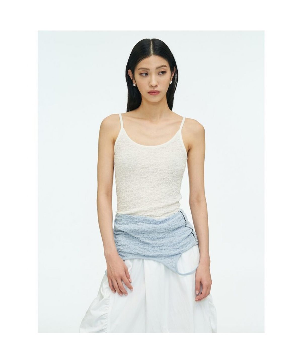 앙개(ANGGAE) Textured Camisole  White