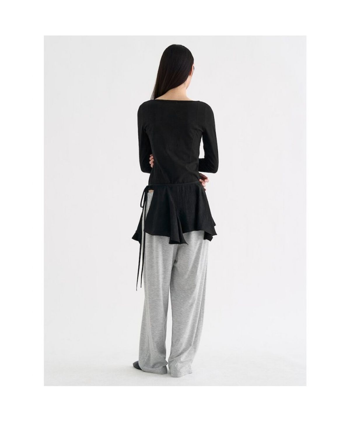 앙개(ANGGAE) Satin Chou Chou  Black