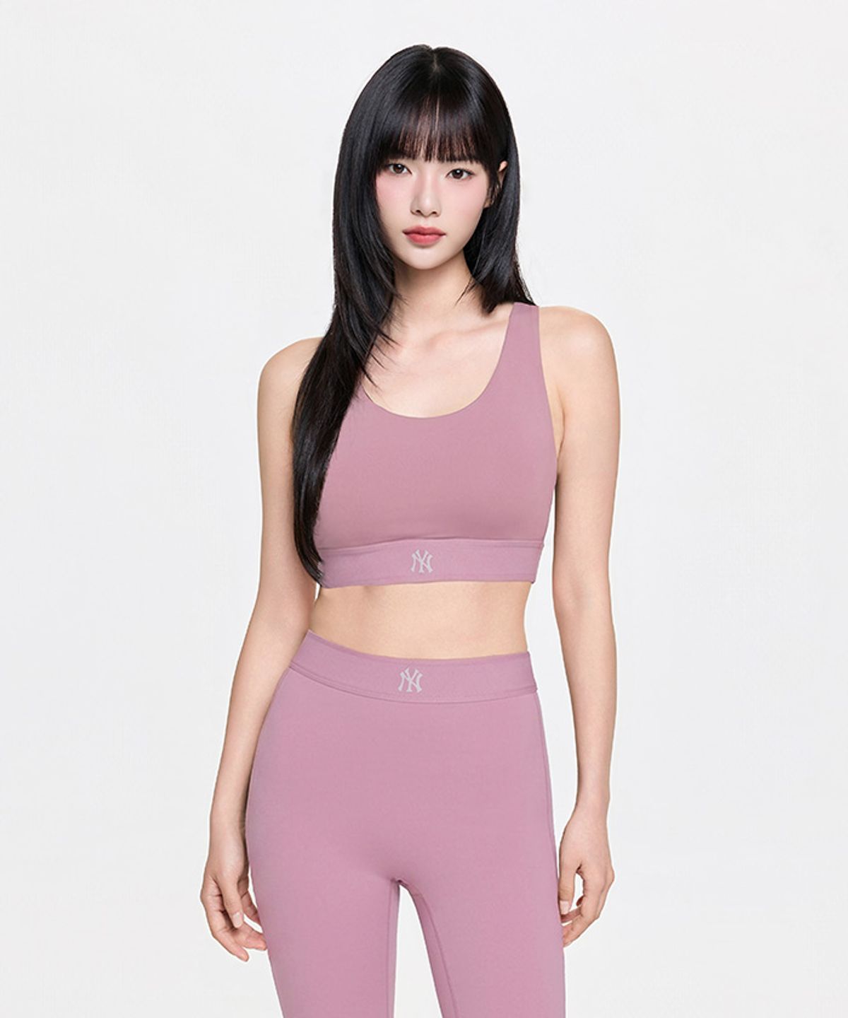 엠엘비(MLB) 여성 베이직 밴드 로고포인트 크롭탑 NY (Pink)